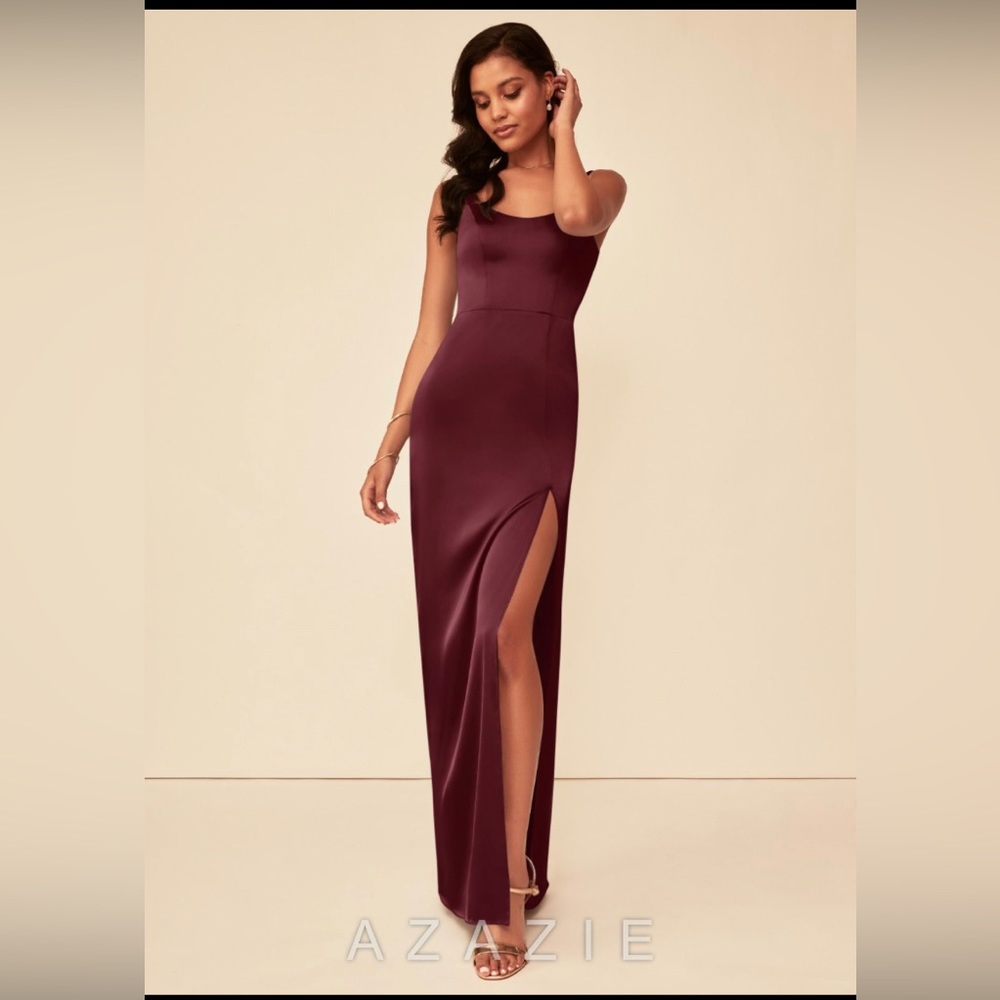 Azazie nessi satin bridesmaid dress